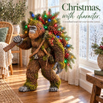 Lighted Woodland Bigfoot Christmas Porch Decor