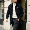 Button-Front Collared Men Coat