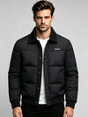 Rib Collar Puffer Jacket